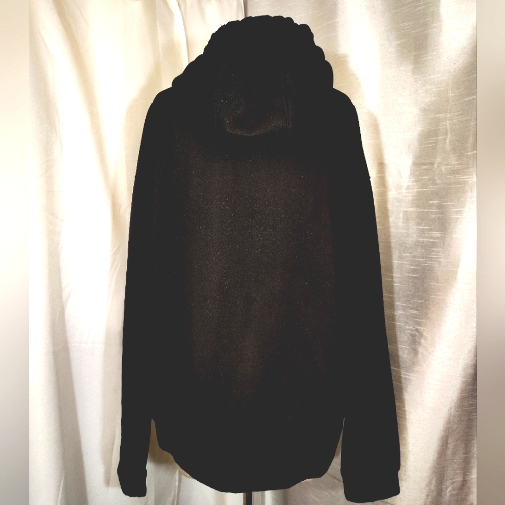 Oregon University Hoodie, C/D Men , Black+Green Satin+Yellow  Logo, Pckts,M - Picture 5 of 11